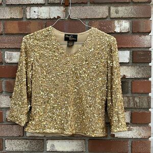 Gold sequined top